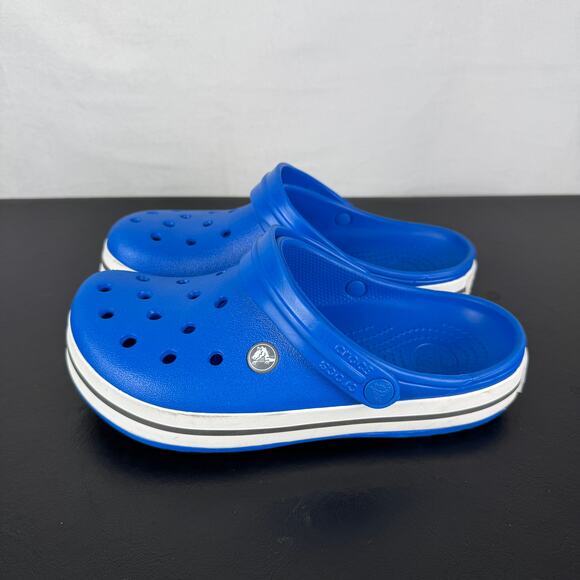 CROCS CrocBand Blue Clog Slip On Sandals Unisex Ladies Size 8 - Picture 5 of 9